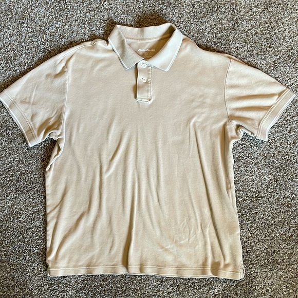 Eddie Bauer Other - EDDIE BAUER Tan Men’s Short Sleeve Polo Shirt GUC Size XL